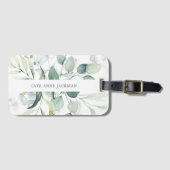 Modern Botanical Eucalyptus Greenery Elegant Gepäckanhänger (Vorderseite (Horizontal))