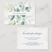 Modern Botanical Eucalyptus Greenery Elegant Visitenkarte (Vorne/Hinten)