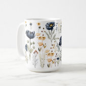 Modern botanical flower mug kaffeetasse (Vorderseite Links)