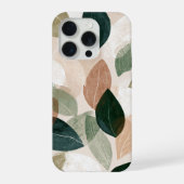Modern Botanical Leaf Phone Case – Earth Tone  iPhone Hülle (Rückseite)