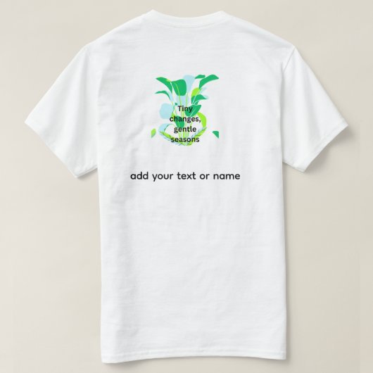 Modern Botanical Leaf  T-Shirt (Design Rückseite)