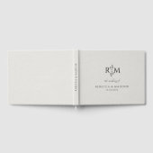 Modern Botanical Monogram Wedding Gästebuch (Voll)
