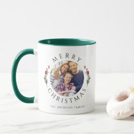 Modern Botanical Photo Christmas Tasse