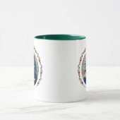 Modern Botanical Photo Christmas Tasse (Zentrum)