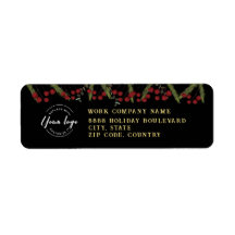  Modern Botanical Red Holly Pine business logo