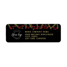  Modern Botanical Red Holly Pine business logo