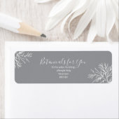 Modern Botanical Script Return Address Label (Insitu)