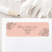 Modern Botanical Script Return Address Label (Insitu)