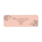 Modern Botanical Script Return Address Label (Vorne)