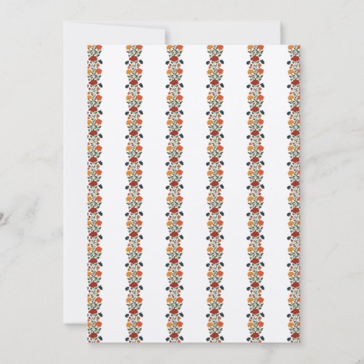 Modern Botanical Summer Fall Wedding Bridal Shower Einladung (Rückseite)