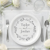 Modern Botanical Wedding Floral | Minimalist Pappteller