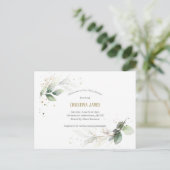 Modern, botanisch, grün, wasserfarben, Baby Boy Einladungspostkarte (Stehend Vorderseite)