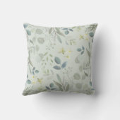 Modern Botanische Grünpflanzen Wreath Baby Birth S Kissen (Rückseite)