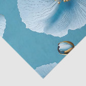 Modern Botanischer Chic Blue Poppy Seidenpapier (Ausschnitt)