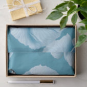 Modern Botanischer Chic Blue Poppy Seidenpapier (Geschenk)