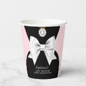 Modern Bougie Pink Ethnic Glam Tiffany Baby Dusche Pappbecher (Rückseite)