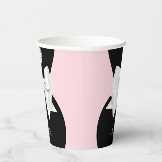 Modern Bougie Pink Ethnic Glam Tiffany Baby Dusche Pappbecher (Rechts)