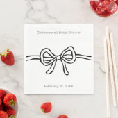 Modern Bow Brautparty Paper Napkin Serviette (Beispiel)