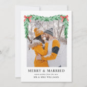 Modern Bow Foto Merry & Marriried Weihnachten (Vorderseite)