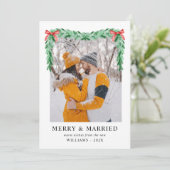 Modern Bow Foto Merry & Marriried Weihnachten (Stehend Vorderseite)