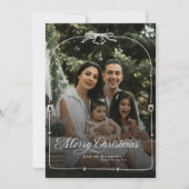 Modern Bow Frohe Weihnachten Foto (Vorderseite)