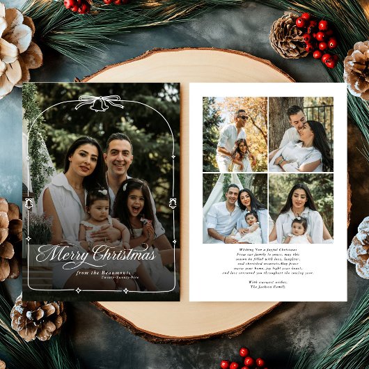 Modern Bow Frohe Weihnachten Foto