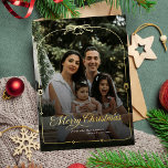 Modern Bow Frohe Weihnachten Foto Folien Feiertagskarte<br><div class="desc">Teilen Sie Ihre Wünsche mit der Modern Bow Merry Christmas Foto Holiday Card. Mit seiner eleganten Gestaltung, dem feinen Bug-Detail und dem Zimmer für ein gepflegtes Foto verbindet diese Karte klassischen Urlaubsstil mit einem gepflegten, modernen Ambiente. Ideal, um Liebe und Freude an Familie und Freunden zu vermitteln, ist es eine...</div>