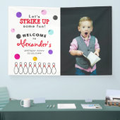 Modern Bowling Birthday Party Begrüßungszeichen Banner (Messe)