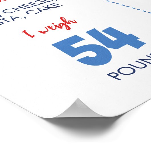 Modern Bowling Kindergeburtstag Milestone Poster (Ecke)