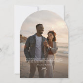 Modern Bows Cream Red Foto Weihnachtskarte Einladung (Rückseite)