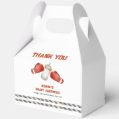 Modern Boxing Little Champion Baby Shower  Geschenkschachtel (Rückseite)