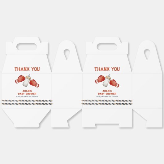 Modern Boxing Little Champion Baby Shower  Geschenkschachtel (Ungeklappt)