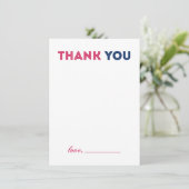 Modern Boy Baby Shooter - Danke, dass Sie eine Kar Dankeskarte (Stehend Vorderseite)