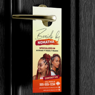 Modern Braiding Salon Flechtstylist Friseur Stylis Türanhänger