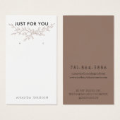 Modern Branch Earthy Earring Display Card (Vorne & Hinten)