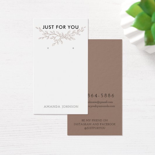 Modern Branch Earthy Earring Display Card (Schreibtisch)