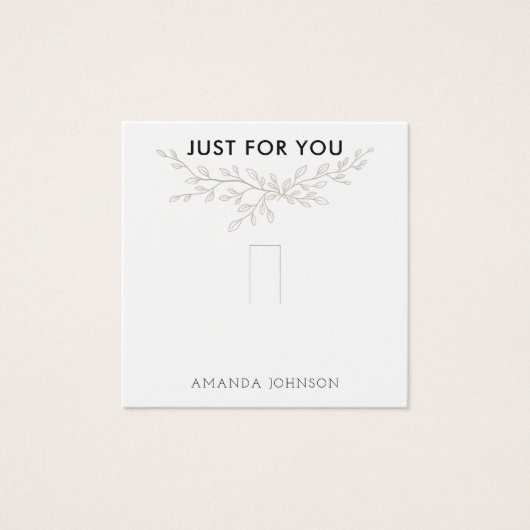 Modern Branch Earthy Ring Display Card (Vorderseite)