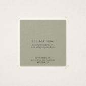 Modern Branch Earthy Ring Display Card (Rückseite)