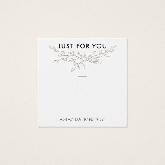 Modern Branch Earthy Ring Display Card (Vorderseite)