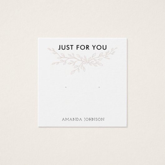 Modern Branch Earthy Stud Earring Display Card (Vorderseite)