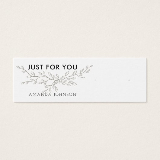 Modern Branch Earthy Stud Earring Display Card (Vorderseite)