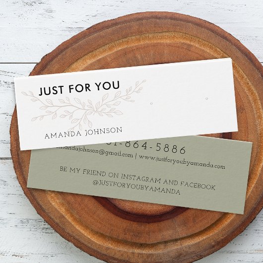 Modern Branch Earthy Stud Earring Display Card