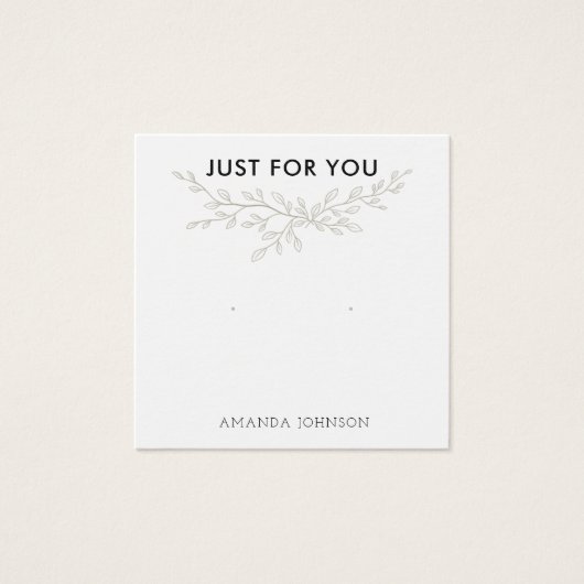 Modern Branch Earthy Stud Earring Display Card (Vorderseite)