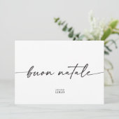 Modern Brand Buon Natale Italienische Weihnachtska Dankeskarte (Stehend Vorderseite)
