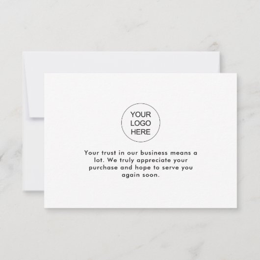 Modern Branded Business Thank You Mitteilungskarte (Rückseite)