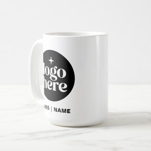 Modern Branded Logo Employee Coffee Mug Kaffeetasse (Vorderseite Links)