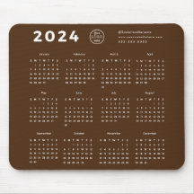 Modern Branding Dark Brown 2024 Calendar-Logo