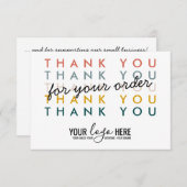 Modern Branding - Logo für Bestellungen für kleine Dankeskarte (Vorne/Hinten)