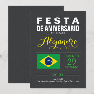 Modern: Brasil Party Einladung
