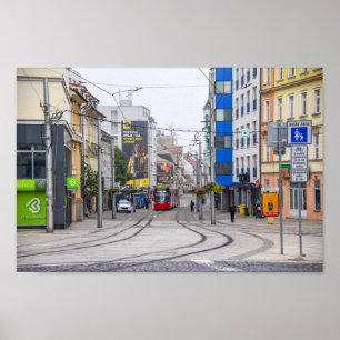Modern Bratislava Street, Slowakei Poster